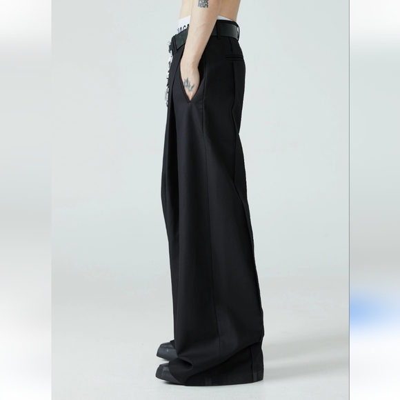 FRKM SCD 23FW Pleated Wide-Leg Pants 32 waist NWT - Picture 3 of 11